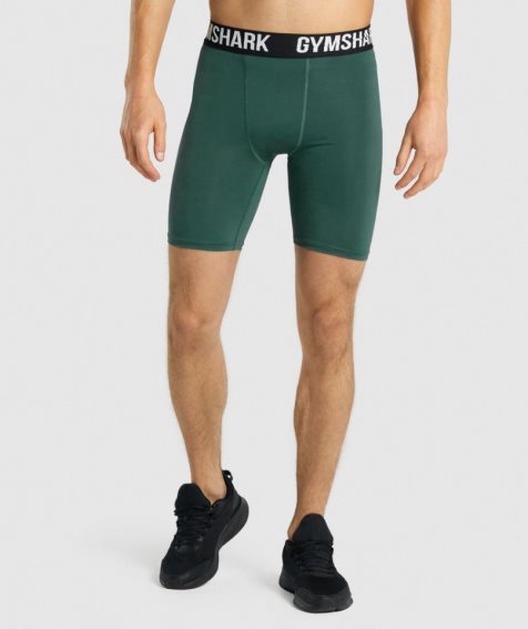 Men's Gymshark Element Baselayer Shorts Dark Green | NZ 5PGHUJ